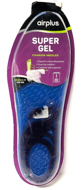 New Size 5-11 Women's AIRPLUS Super Gel Insoles