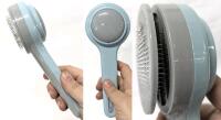New Pet Aria Cat X9 Series Slicker Soft Bristle Grooming Brush With Button To Remove Trapoed Hair