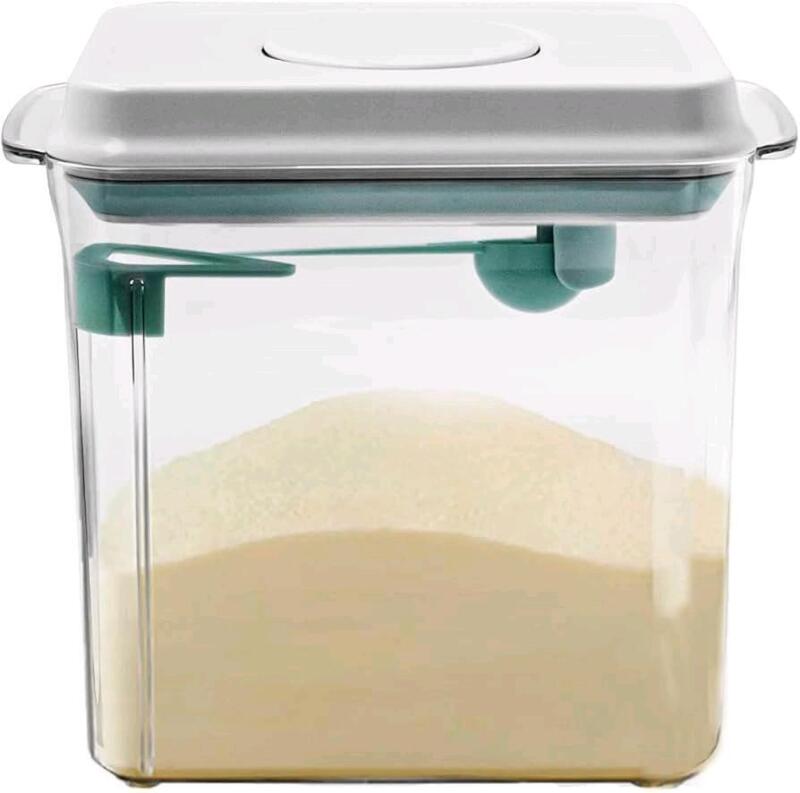 New ViVitco Pop Up Formula Container, 1700ml Powder Dispenser with Spoon & Scraper, Airtight Food Storage Container for Sugar, Flour and More (Rectangle, BPA Free)