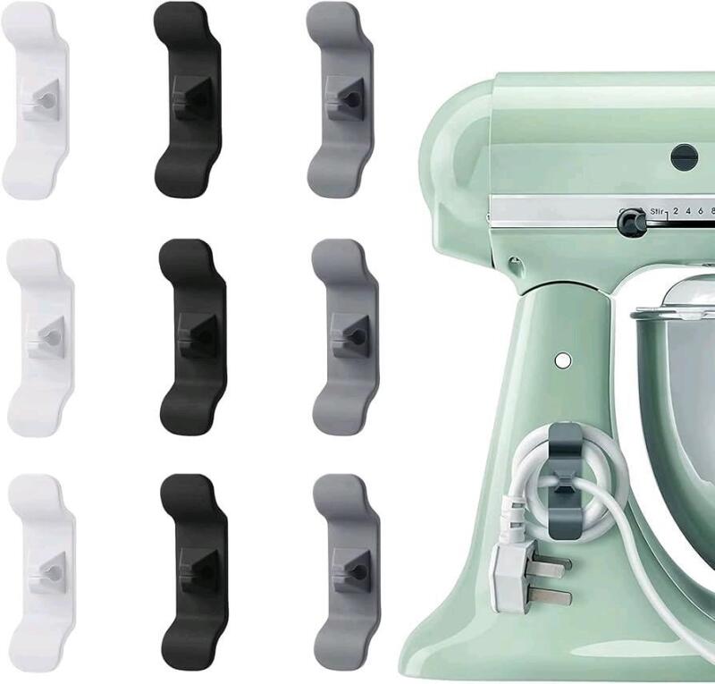 New 9Pcs Cord Organizer for Appliances,Kitchen Appliance Cord Winder,Cord Wrap Cord Holder Cable Organizer, for Mixer, Blender, Coffee Maker, Pressure Cooker and Air Fryer, 3.94" Long Each