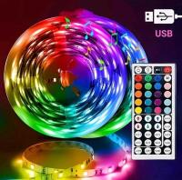 New 2M / 6.56ft USB-Powered RGB LED Strip Lights With Remote Control