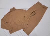 New Women's Sz. Small Light Brown Knitted Loungewear Set