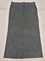 New Women's Sz. XL (27&times;29) Omzin Grey Midi Skirt w/Quarter Slit Back , Elastic Waist