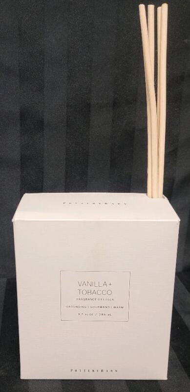 As New - Potterybarn Vanilla + Tobacco Grounding Diffuser , 286ml Bottle . Mark on Box