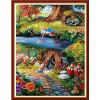 New 15.75" &times; 19.7" ALICE IN WONDERLAND Cross Stitch Kit, 11CT 3 Strands