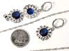 Gorgeous New Sterling Silver Stamped S925 Pendant on 18" Long Chain & Matching Pierced Earrings 1.1" Long - 2