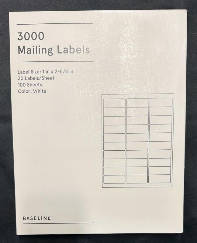 3000 New Sealed Pack of Mailing Labels - See Photos for Specs