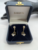 10K CZ Drop Earrings in original Box Barry’s - 2