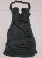 New Women's Sz. Medium (6) Black Neck-Strap Cocktail Mini Dress