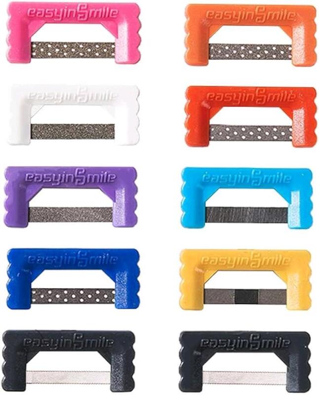 New 10pcs Inter-Dental IPR Strip System Orthodontic Interproximal Reduction Enamel Kits (Multi-Color)