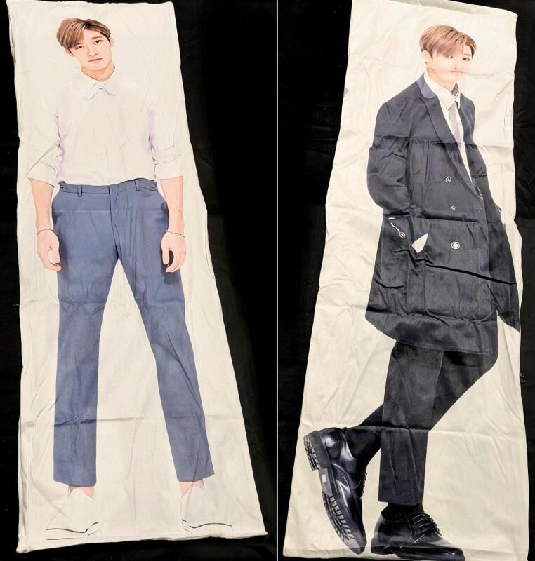 New Double Sided Presumed K-Pop / Actor (?) Body Pillow / Love Pillow 18.75" &times; 57" Long With Side Zipper Access
