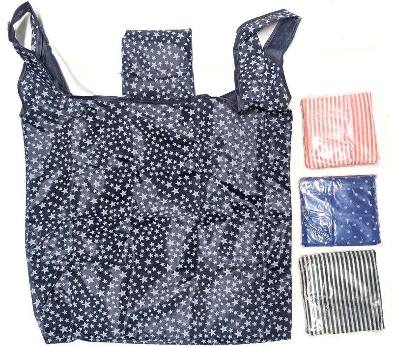 New 4-Pack Reusable Shopping Bags, 15.25" &times; 14.5" Tall (Excluding Handles)