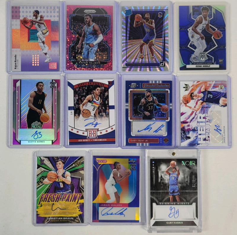 2017 - 2023 Panini & Leaf NBA Basketball #Numbered Insert Trading Cards . Will Included Rookies & Autographed Cards . 11 Trading Cards