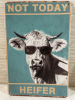 2 New 8&rdquo;x12&rdquo; metal signs | Humorous cow theme Moo! - 2