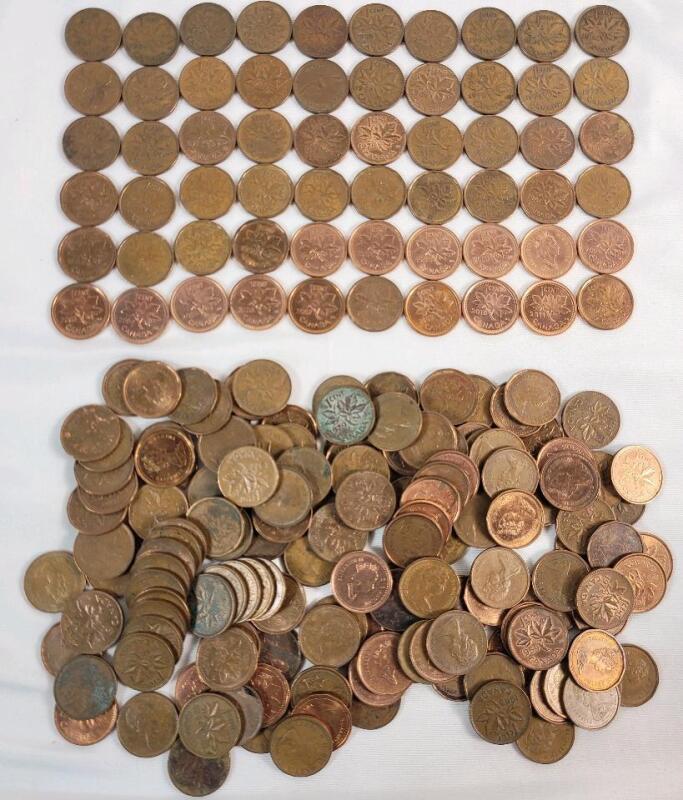 1953 - 2012 Canadian Queen Elizabeth II One Cent Pennies - Consecutive Run . Plus 150+ 1953-2012 Pennies