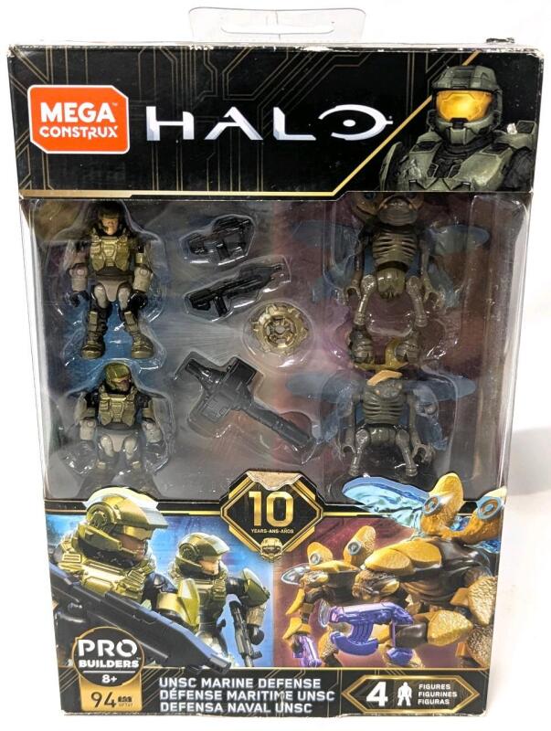 New Mega Construx HALO UNSC Marine Defense 4-Pack 2.15" Tall Figure Set [Retired]