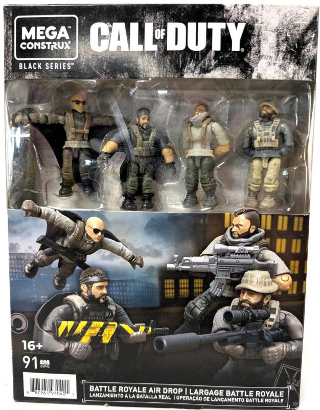 New Mega Construx CALL OF DUTY Battle Royale Air Drop 4-Pack 2.15" Tall Figure Set [Retired]