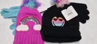 2 New Kid's Hat & Mini Mitt Sets