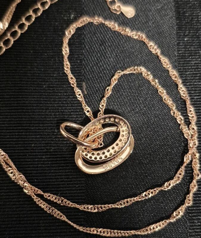 New Stamped 925 Pendant with Chain 19" Long