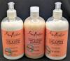 New Shea Moisture COCONUT & HIBISCUS Curl & Shine Shampoo + 2&times; Conditioners for Bouncy Curls, With Silk Protein & Neem Oil | 384ml Each, Sulfate-Free & Color Safe