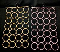 2 New Loop Closet Organizer Hanger For Scarves, Belts + More, 14.5" &times; 285" (Incl Hook), 28 Rings Each