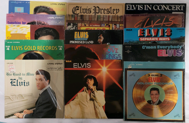Elvis Presley Record LP Lot - 15 Albums