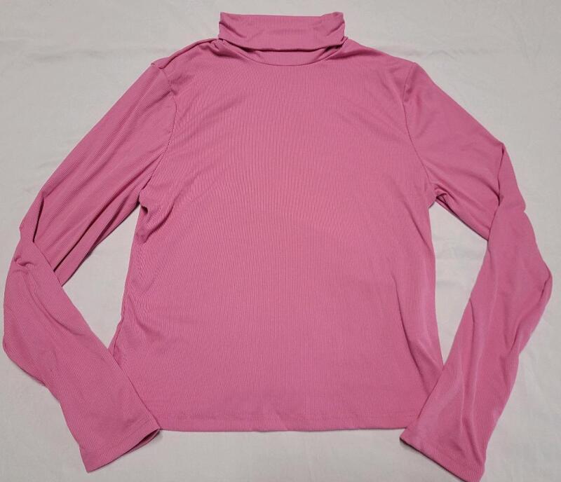 New Women's Sz. XL Pink Turtle Neck Long-Sleeve Top