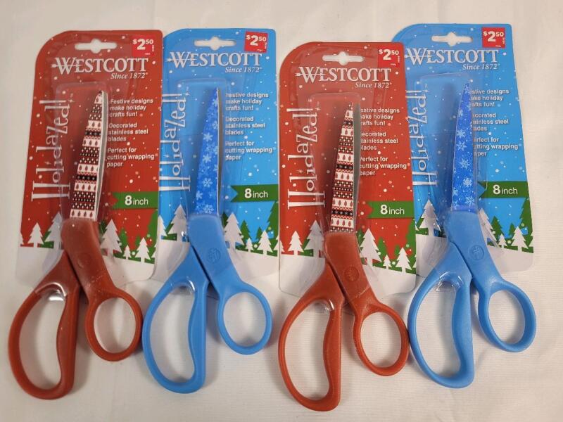 Four (4) New Westcot 8" Scissors