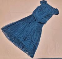 New Women's Sz. Small (4) Blue Sleeveless Dress w/Belt