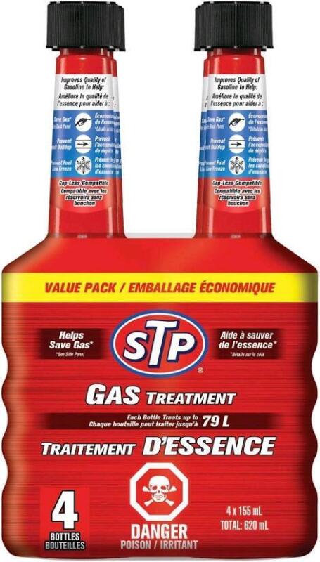 New 4-Pack STP Gas Treatment, Helps Save Gas, 155ml Each