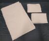 New 3pc. Beige Duvet Cover & Pillow Cases . Cover measures 90"&times;90" - 2