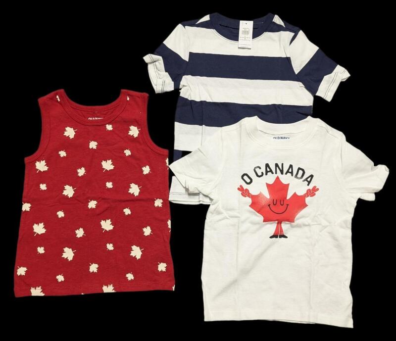 3 New Size 3T Toddler Unisex OLD NAVY T-Shirts & Tank Top