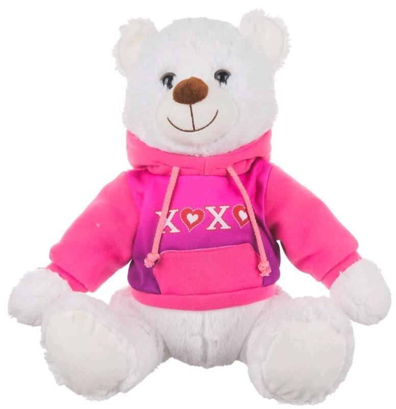 New 12.5" Tall Valentine's Hoodie Sweater Teddy Bear