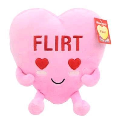 New 9.5" Tall SWEETHEARTS Embroidered "Flirt" Plush Toy