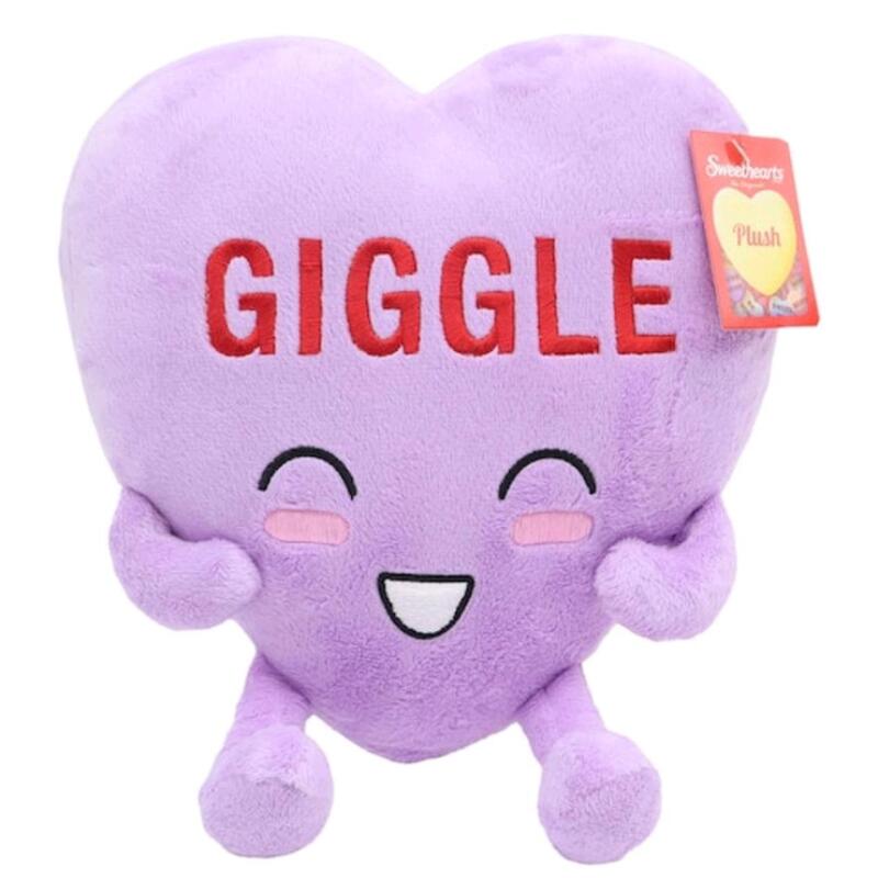 New 9.5" Tall SWEETHEARTS Embroidered "Giggle" Plush Toy