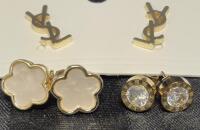 3 New Earrings - Clover Clip Ons