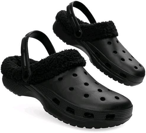 New Size 42 Unisex Fleece-Lined Foam Winter Slip-On Clogs