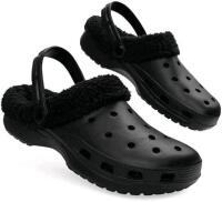 New Size 42 Unisex Fleece-Lined Foam Winter Slip-On Clogs