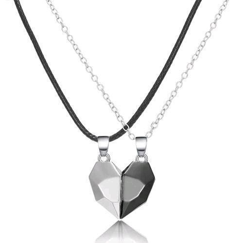 New Couple Heart Magnetic Necklace - 22" Long