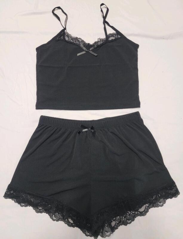 New Women's Sz. Medium Black 2pc. Lingerie Set