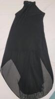 New Women's Sz. Large Black Halter Neck Sleeveless Long Maxi Dress w/Flowy Sheer Silhouette