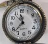 Antique Finish Quartz Pocket Watch w/Chain . Chain measures 14" long . Untested , Requires GL68 Watch Battery - 2