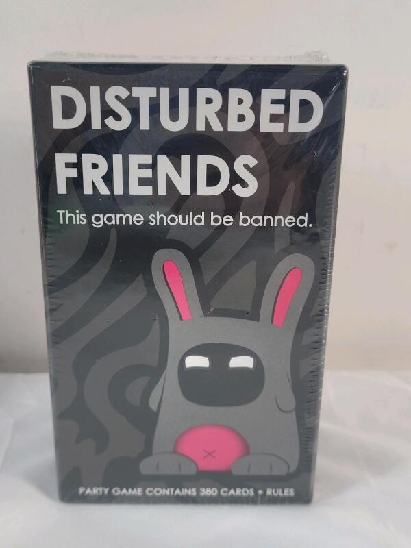 New , Sealed - " Disturbed Friends " Party Card Game . Ages 18+ , 4-10 players & 20-90 minute game time
