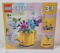 New , Sealed - LEGO Creator " Flowers in Watering Can " 3-in-1 Build Set , # 31149 . 420pcs .