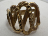 10K BRD Wide Woven Gold Ring - 4