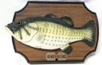 [As-Is] Vintage 1999 BIG MOUTH BILLY BASS, Wallmounted Animatronic Singing Fish Kitsch - 9.75" Tall [Corroded Battery Compartment, Uses 4 "C" Batteries - Not Included)