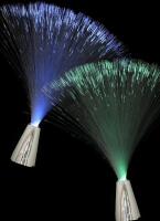 2 New Fiber Optic Colour Changing Lamps 13" Tall - Requires 3x AA Batteries Not Included