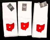 3 New Large Collegiate Collection 100% Cotton Kitchen Towels, 27" &times; 29" Each