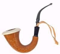 Vintage Pioneer Pipes Calabash Meerschaum Pipe, 6" Tall