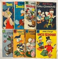 7 Vintage Dell Comics, Includes Walt Disney and Tom & Jerry Comics